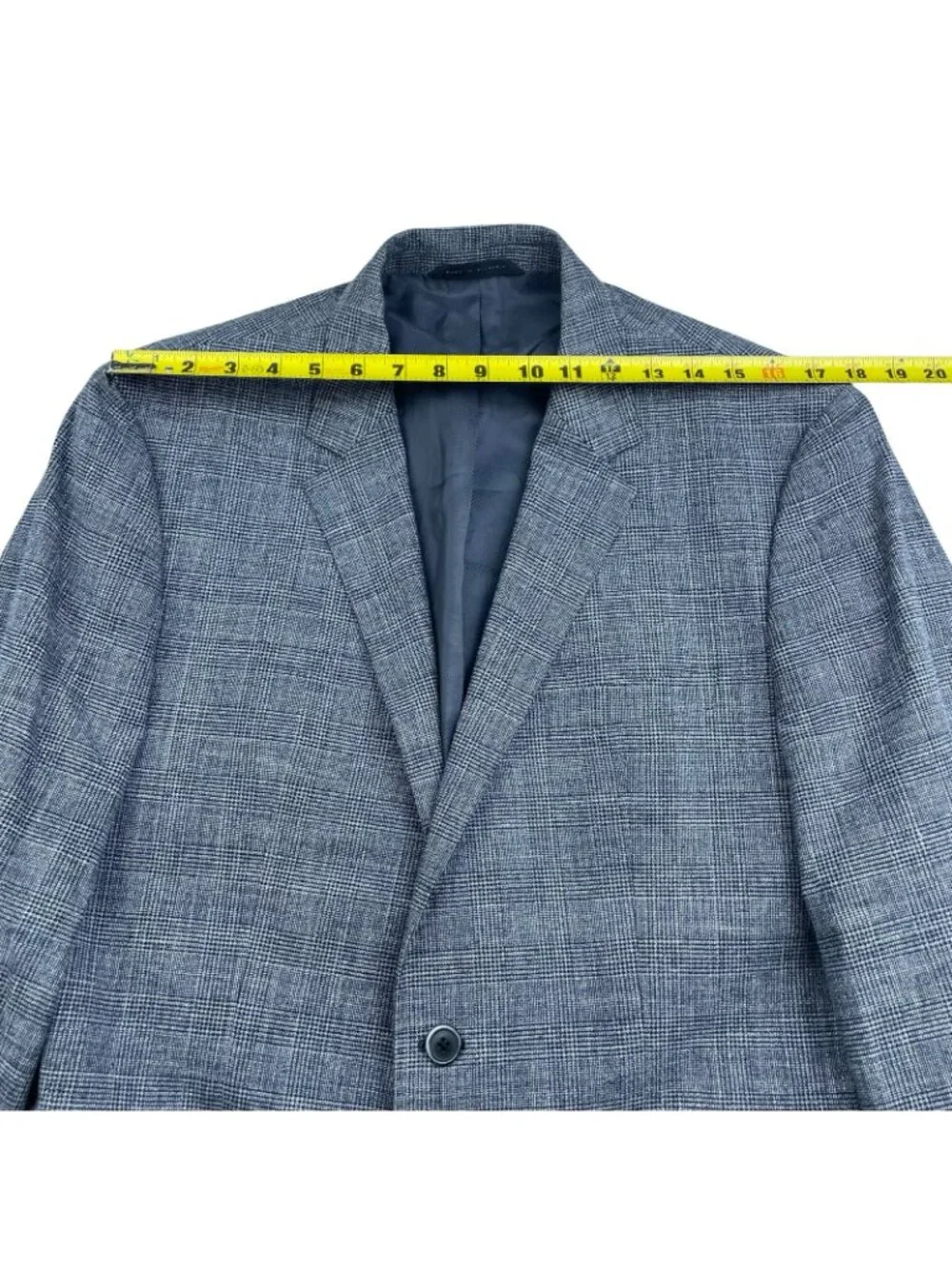 Hugo Boss Men’s The Smith13 2-Button Blazer Gray Plaid/Elbow Patches • 42R